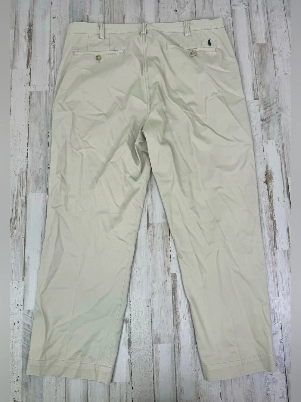Polo Ralph Lauren 38x29 Classic Fit Beige Cotton Twill Casual Pants Men's